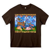 Chocolate Brown America farm animals truck 20oz skinny tumbler Heavy Core Tee - Neo Western