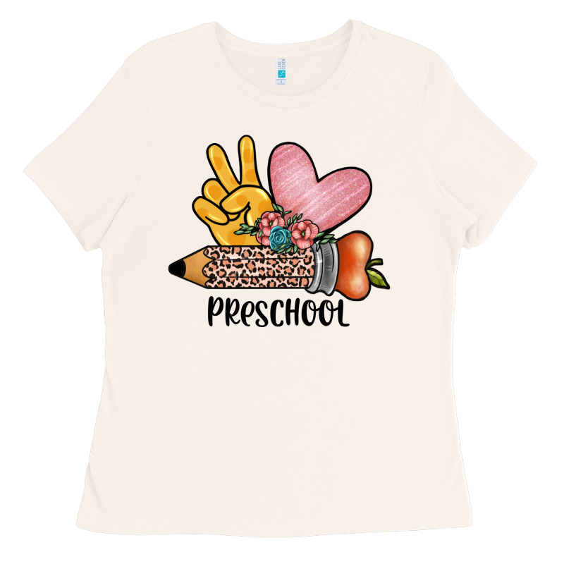Peace Love Preschool Ladies Tee by JahusDesignShop | Teevron