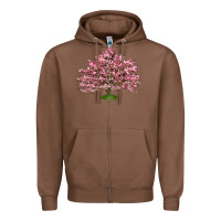 Chestnut Flowering Dogwood Tree Zipper Hoodie - LillyAllenDesigns