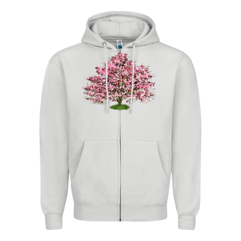 Flowering Dogwood Tree Zipper Hoodie by LillyAllenDesigns | Teevron