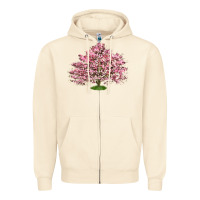 Sandshell Flowering Dogwood Tree Zipper Hoodie - LillyAllenDesigns