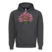 Smoke Flowering Dogwood Tree Zipper Hoodie - LillyAllenDesigns