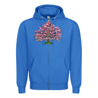 True Royal Flowering Dogwood Tree Zipper Hoodie - LillyAllenDesigns