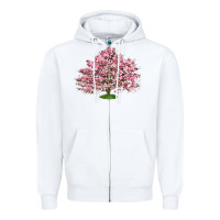 White Flowering Dogwood Tree Zipper Hoodie - LillyAllenDesigns