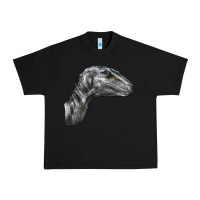 Black Velociraptor Face Urban Heavy Tee - LillyAllenDesigns