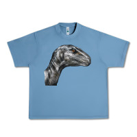 Pebble Blue Velociraptor Face Urban Heavy Tee - LillyAllenDesigns
