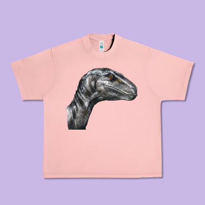 Velociraptor Face Urban Heavy Tee Designed By Lillyallendesigns