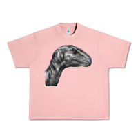 Salmon Velociraptor Face Urban Heavy Tee - LillyAllenDesigns