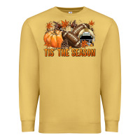 Antique Gold Tis' the season Football and light yellow helmet Premium Sweatshirt - NancyCooperArtShop