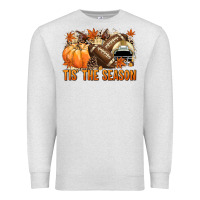 Oatmeal Heather Tis' the season Football and light yellow helmet Premium Sweatshirt - NancyCooperArtShop