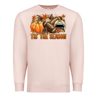 Pale Pink Tis' the season Football and light yellow helmet Premium Sweatshirt - NancyCooperArtShop