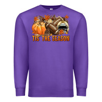 Purple Tis' the season Football and light yellow helmet Premium Sweatshirt - NancyCooperArtShop