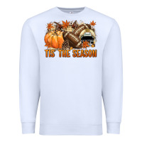 White Tis' the season Football and light yellow helmet Premium Sweatshirt - NancyCooperArtShop