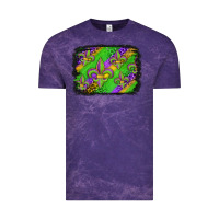 Cloud Purple mardi gras fleur de lis background Vintage Tee - Jasminsmagicworld