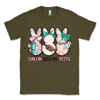 Army Green easter chilling with my peeps bunny Classic Tee - MaliasSmallBusiness