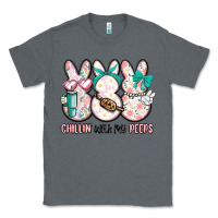 Charcoal Heather easter chilling with my peeps bunny Classic Tee - MaliasSmallBusiness