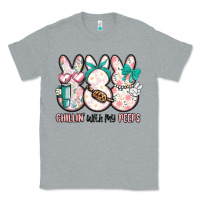 Heather Grey easter chilling with my peeps bunny Classic Tee - MaliasSmallBusiness