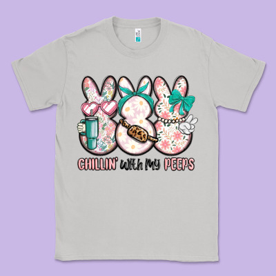 Easter Chilling With My Peeps Bunny Classic Tee Designed By Maliassmallbusiness