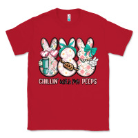 Red easter chilling with my peeps bunny Classic Tee - MaliasSmallBusiness