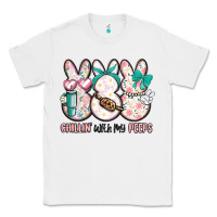 White easter chilling with my peeps bunny Classic Tee - MaliasSmallBusiness
