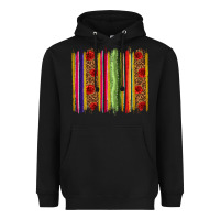 Black Mexico Serape Brushstroke Heavyweight Hoodie - texasbilliewilder