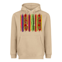 Mushroom Mexico Serape Brushstroke Heavyweight Hoodie - texasbilliewilder