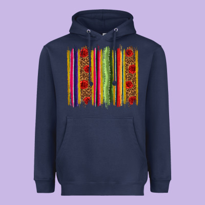 Mexico Serape Brushstroke Heavyweight Hoodie Designed By Texasbilliewilder