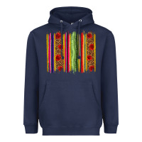 Navy Mexico Serape Brushstroke Heavyweight Hoodie - texasbilliewilder