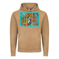 Vintage Camel western wooden wheel cowboy boots Vintage Hoodie - AdoDesignShop