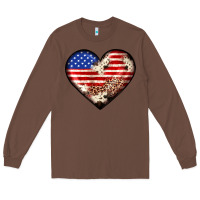 Chestnut western usa flag heart Long Sleeve Tee - JahusDesignShop