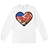White western usa flag heart Long Sleeve Tee - JahusDesignShop