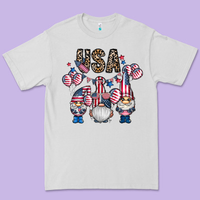 Usa America Gnome Premium Tee Designed By Cowhidedigitalart