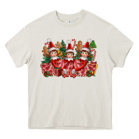 Cream Christmas girl elfs Heavy Core Tee - FaDigitalArtStudio