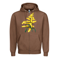 Chestnut Botanical Goldenrod Zipper Hoodie - LillyAllenDesigns