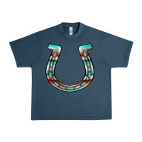 Midnight Navy serape turquoise horseshoe Urban Heavy Tee - Jasminsmagicworld