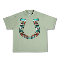 Oil Green serape turquoise horseshoe Urban Heavy Tee - Jasminsmagicworld