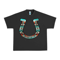 Pigment Black serape turquoise horseshoe Urban Heavy Tee - Jasminsmagicworld