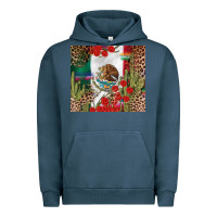 Pigment Midnight Navy Mexico flag Urban Hoodie - FaDigitalArtStudio