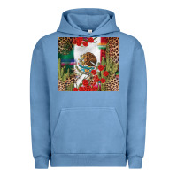 Pigment Pebble Blue Mexico flag Urban Hoodie - FaDigitalArtStudio