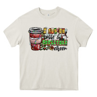 Cream I Run On Coffee And Christmas Cheer Heavy Core Tee - CowhideDigitalArt