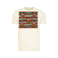 Vintage Arctic christmas turquoise serape highland cow Vintage Tee - BarkalooDesign