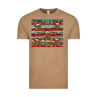 Vintage Coffee christmas turquoise serape highland cow Vintage Tee - BarkalooDesign