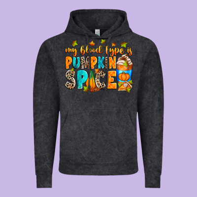My Blood Type Is Pumpkin Spice Vintage Hoodie Designed By Ranaportraitstore