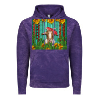Cloud Purple goat with sunflower and cactus Vintage Hoodie - Artiststas