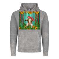 Cloud Rock goat with sunflower and cactus Vintage Hoodie - Artiststas
