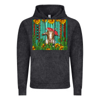 Vintage Black goat with sunflower and cactus Vintage Hoodie - Artiststas