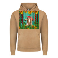 Vintage Camel goat with sunflower and cactus Vintage Hoodie - Artiststas