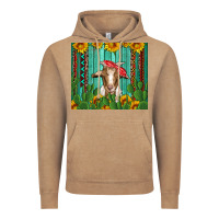 Goat With Sunflower And Cactus Vintage Hoodie | Teevron
