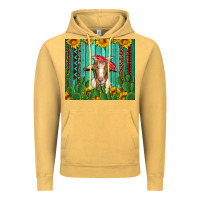 Vintage Mustard goat with sunflower and cactus Vintage Hoodie - Artiststas