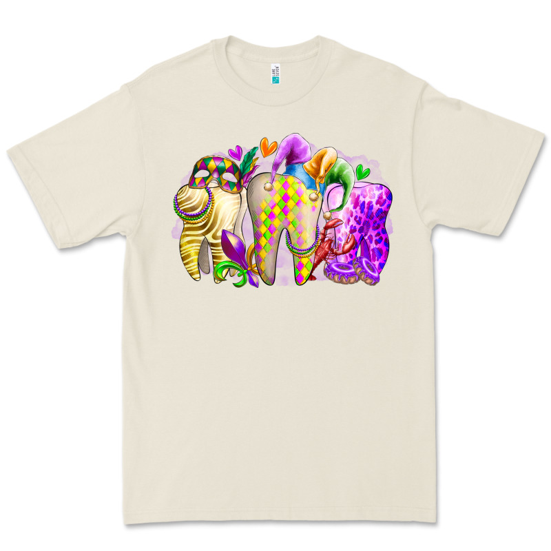 Mardi Gras Tooth Premium Tee by RacoonDesign | Teevron